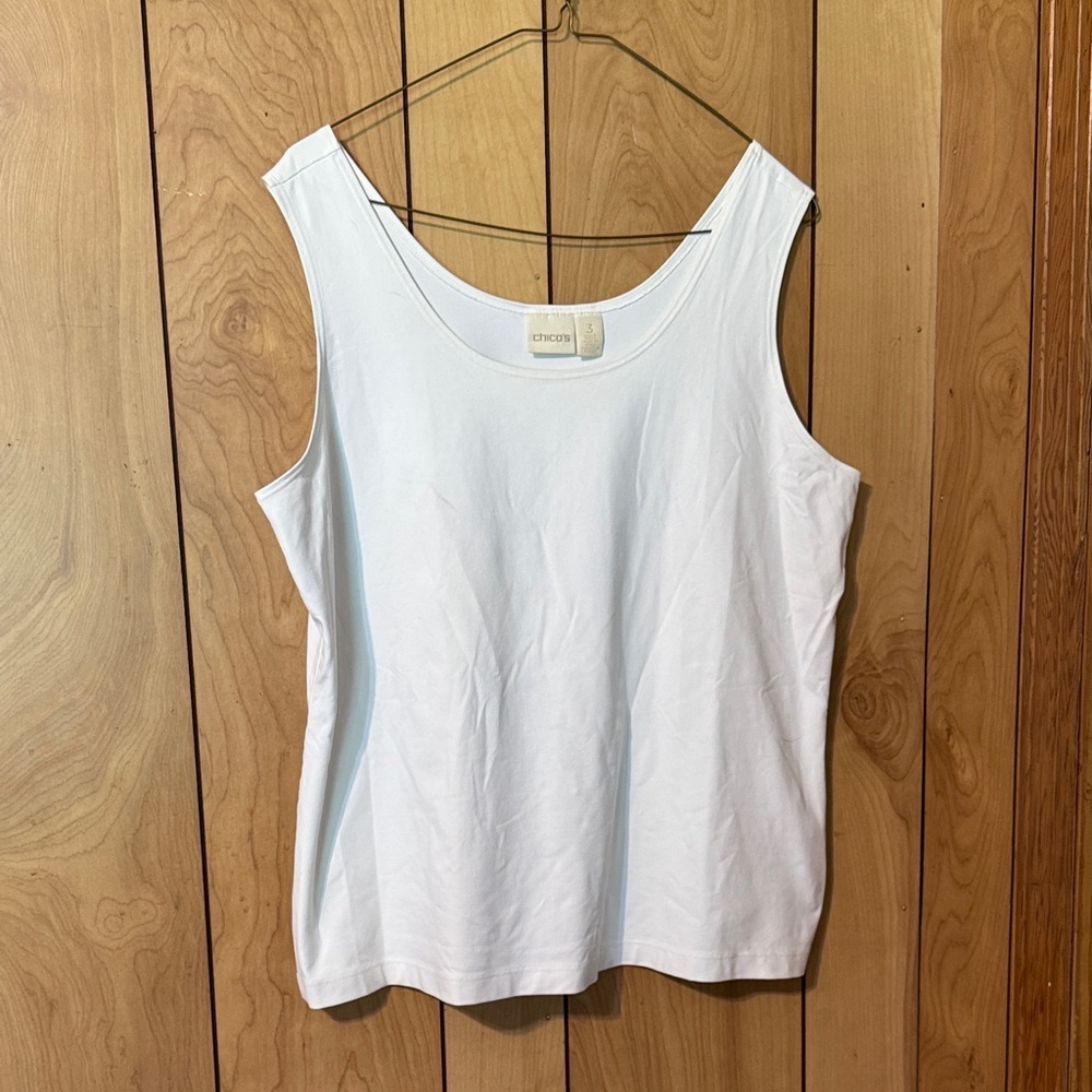 Chico's Classic White Sleeveless Top
